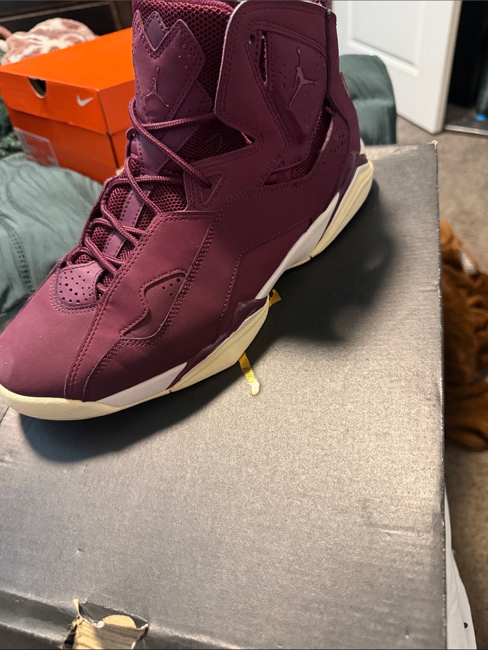 Nike Jordan True Flight Maroon/Burgundy Basketball Shoes